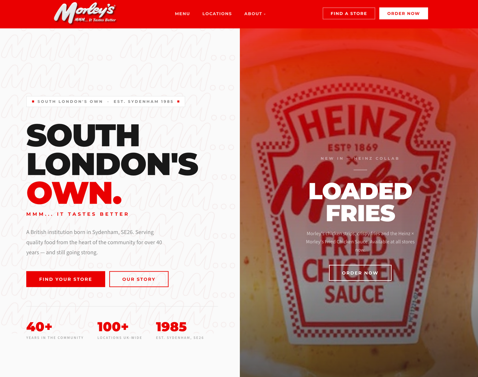 Custom video and banner content on menu and location pages