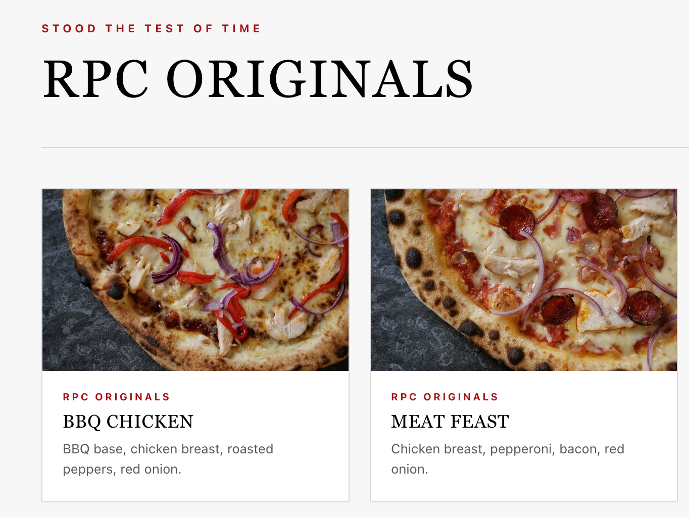 Menu highlight photography